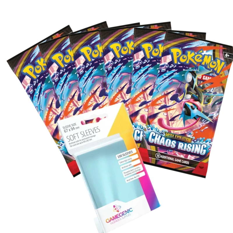 Pokémon TCG: Mega Evolution Chaos Rising - Booster pack and sleeve bundle