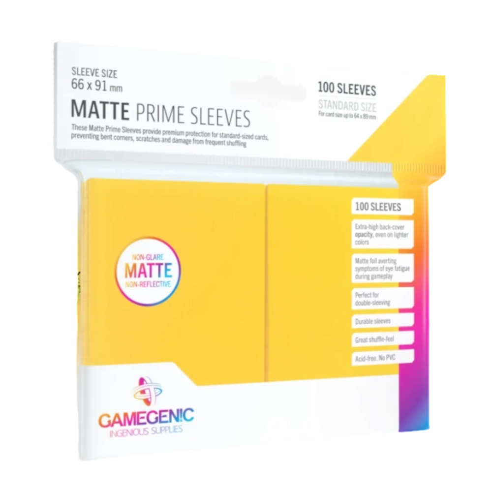 Gamegenic: Matte Prime Sleeves - Yellow 1 Gamegenic: Matte Prime Sleeves - Yellow